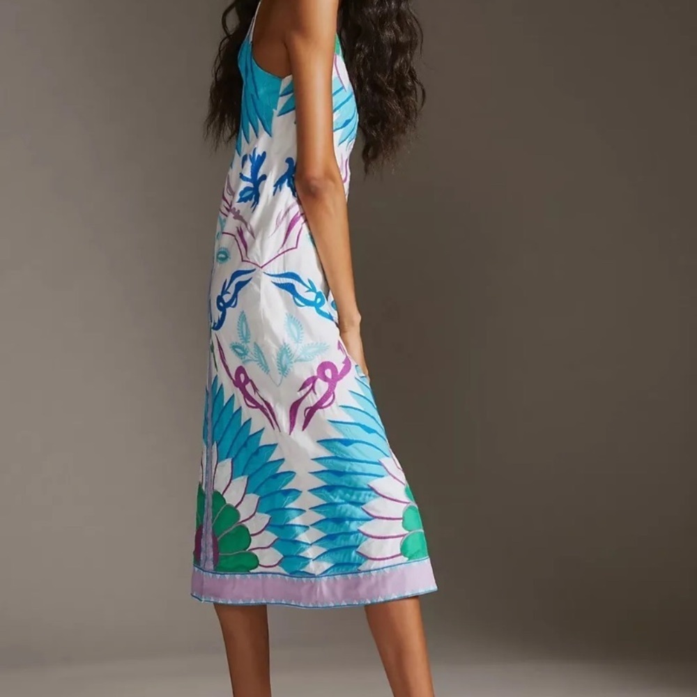 Anthropologie Maeve deco midi dress size large new condition - Picture 2 of 6